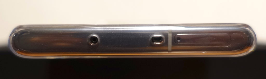 Galaxy Note10付属TPUケースに本体をセットした上部の画像