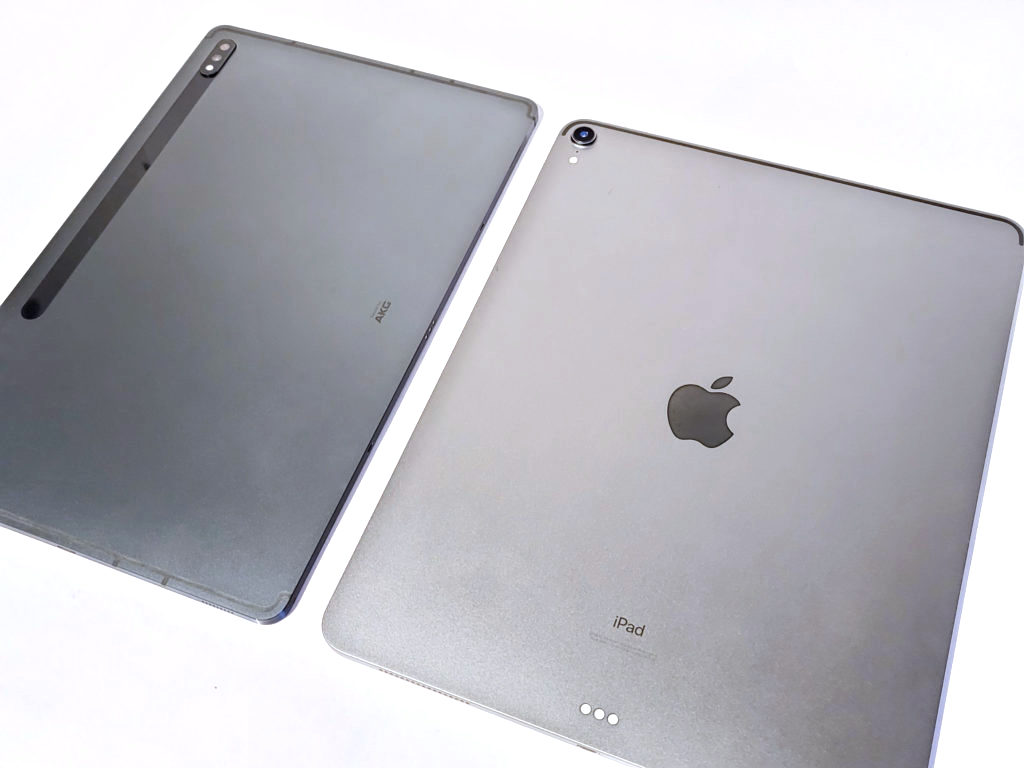 iPad Pro 12.9とGalaxy Tab S7+を比較