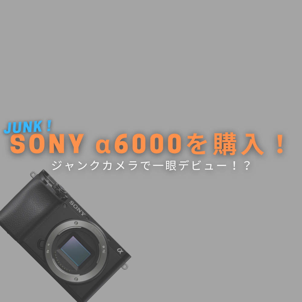 【ジャンク】ミラーレス一眼カメラ「SONY α6000 ILCE-6000」を買ってみた！